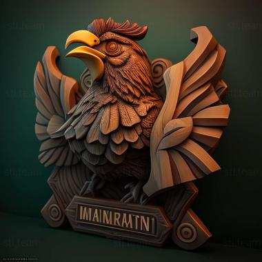 3D model Moorhuhn Wanted game (STL)